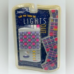 Vintage 1995 Tiger Electronics Lights Out Puzzle Game - Purple and Pink